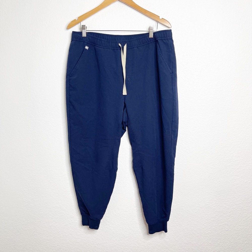 FIGS Technical Collection Navy Blue Scrub Jogger Pants Womens XL Short XL/S